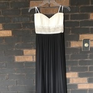 Classic Beaded & Pleated Special Occasion Gown